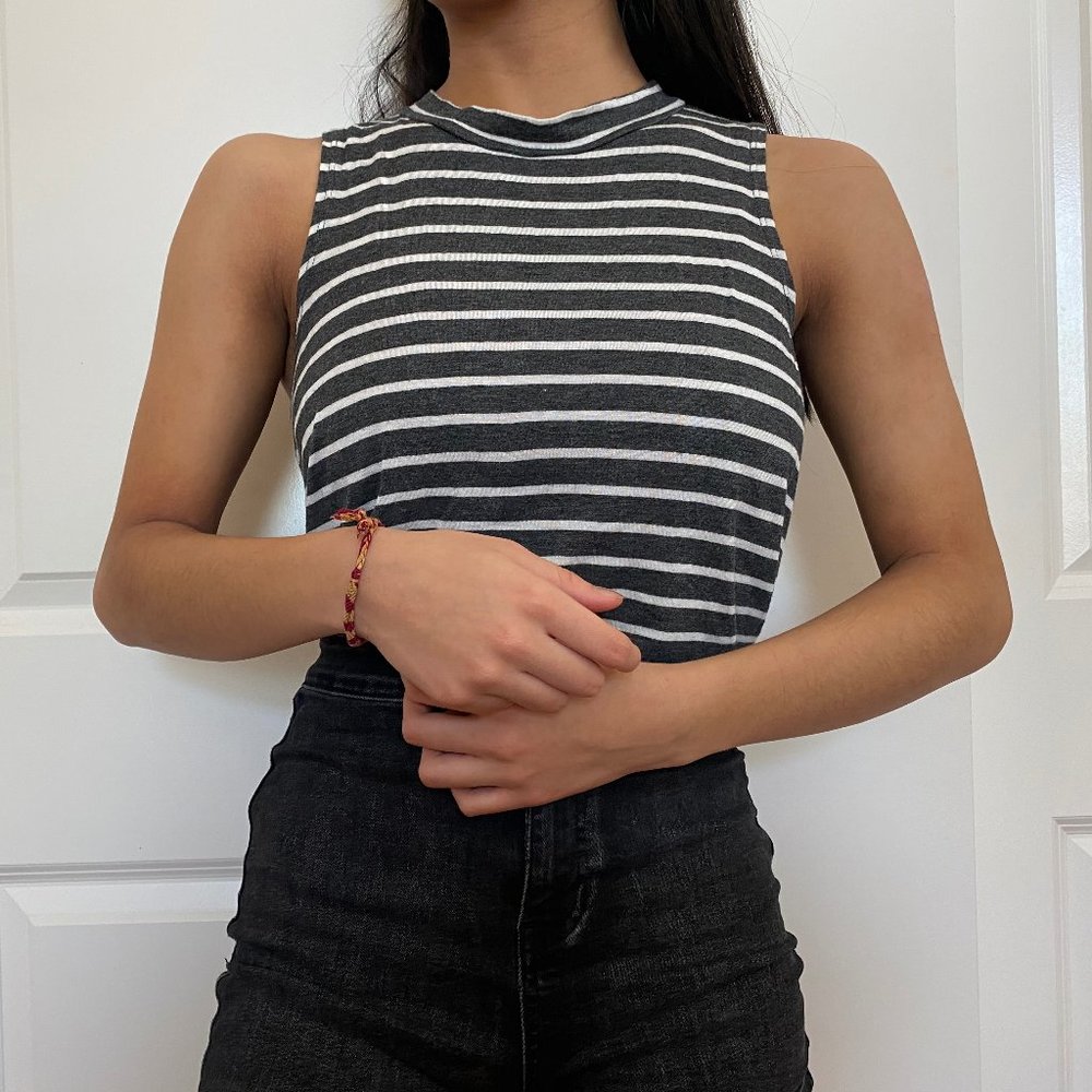 Sleeveless Striped Shirt